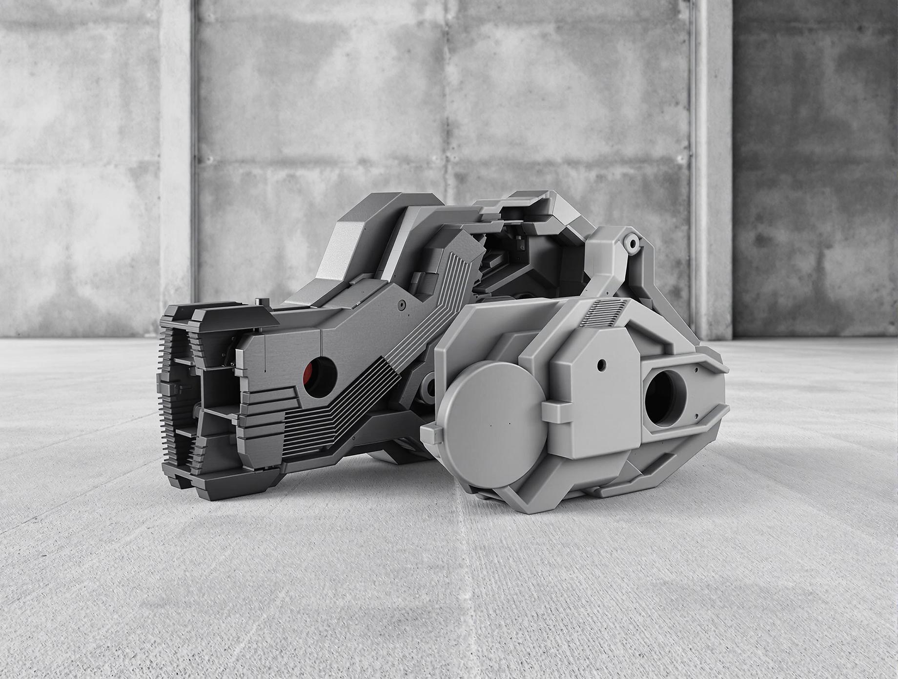 A 3D-printed part made from BigRep ASA filament, showcasing its smooth, matte finish and robust structure, set against a clean, industrial background.