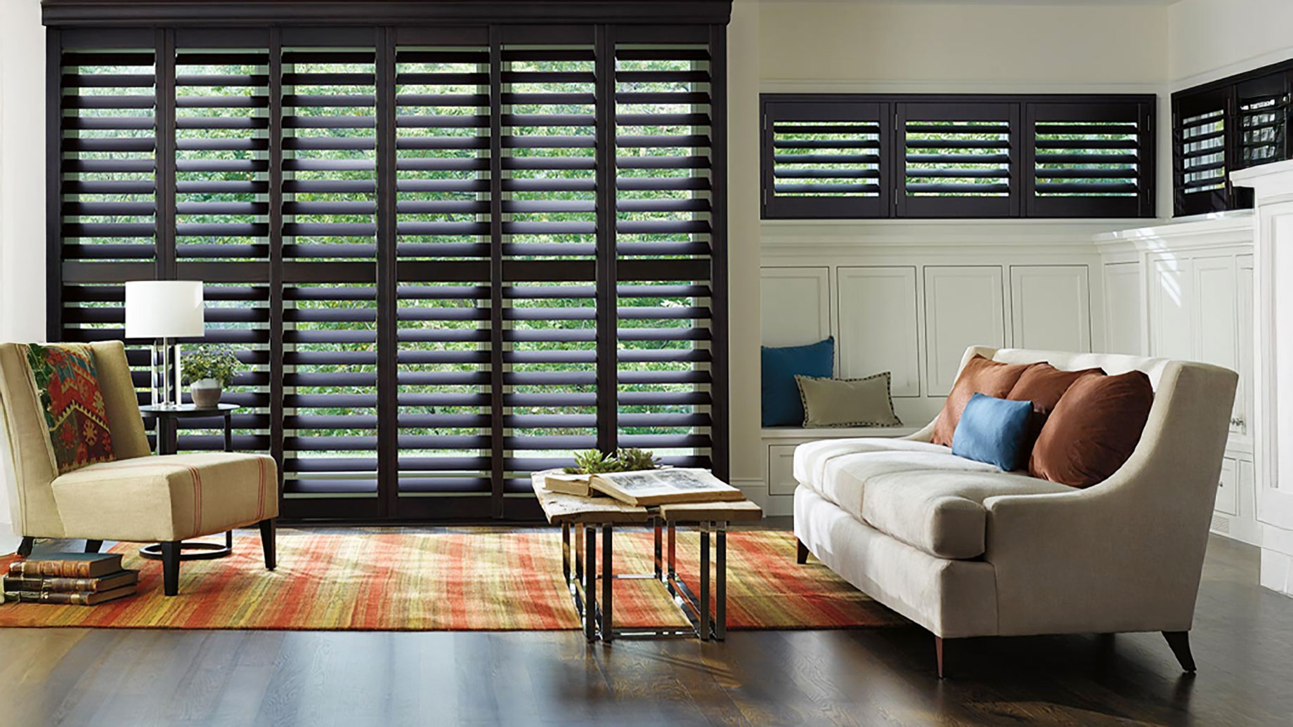 Living Room Plantation Shutters