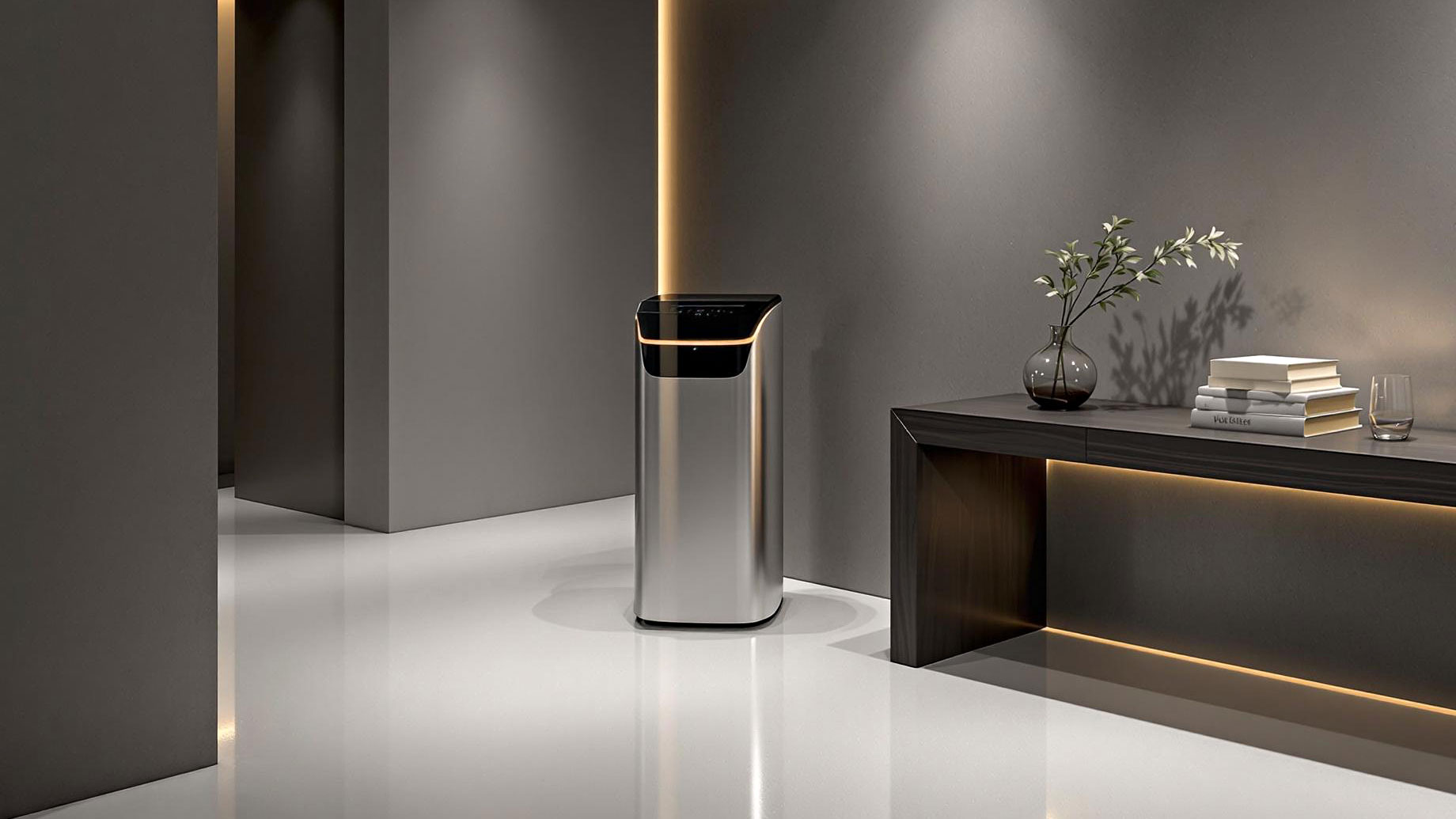 Modern Basement with Dehumidifier