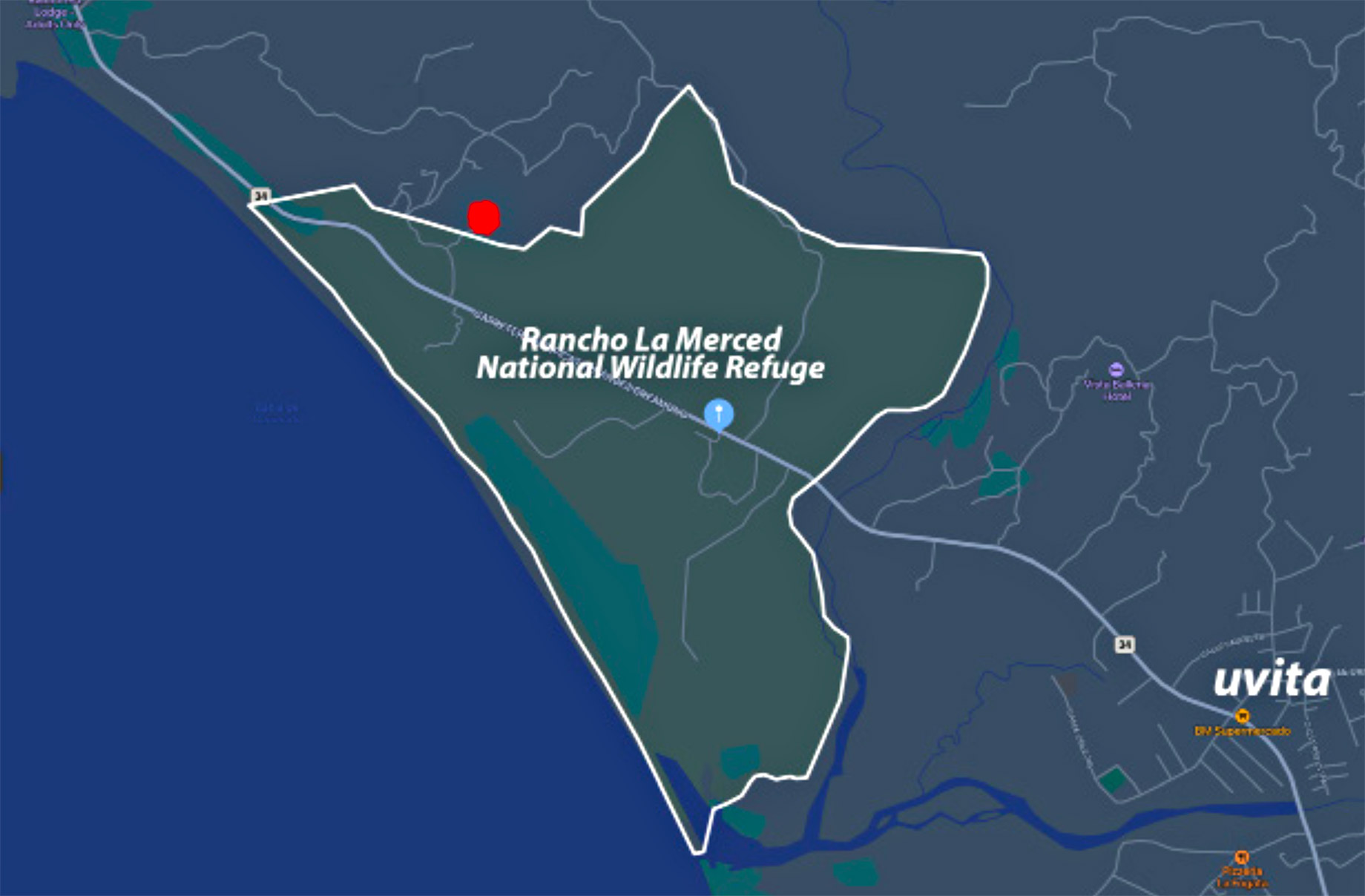 The Hermosa Estate - Site Context and Adjacency to Rancho La Merced in Costa Rica