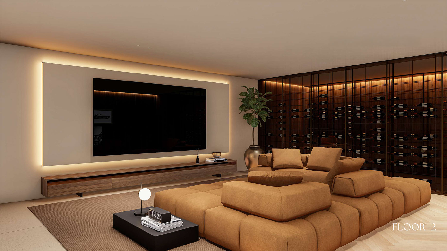 Villa D at Molhe 479 - Floor -2 Home Theatre and Wine Cellar - Foz do Douro, Porto, Portugal