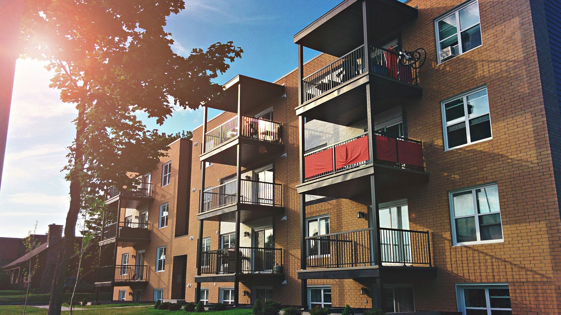 Bricked Apartment Building