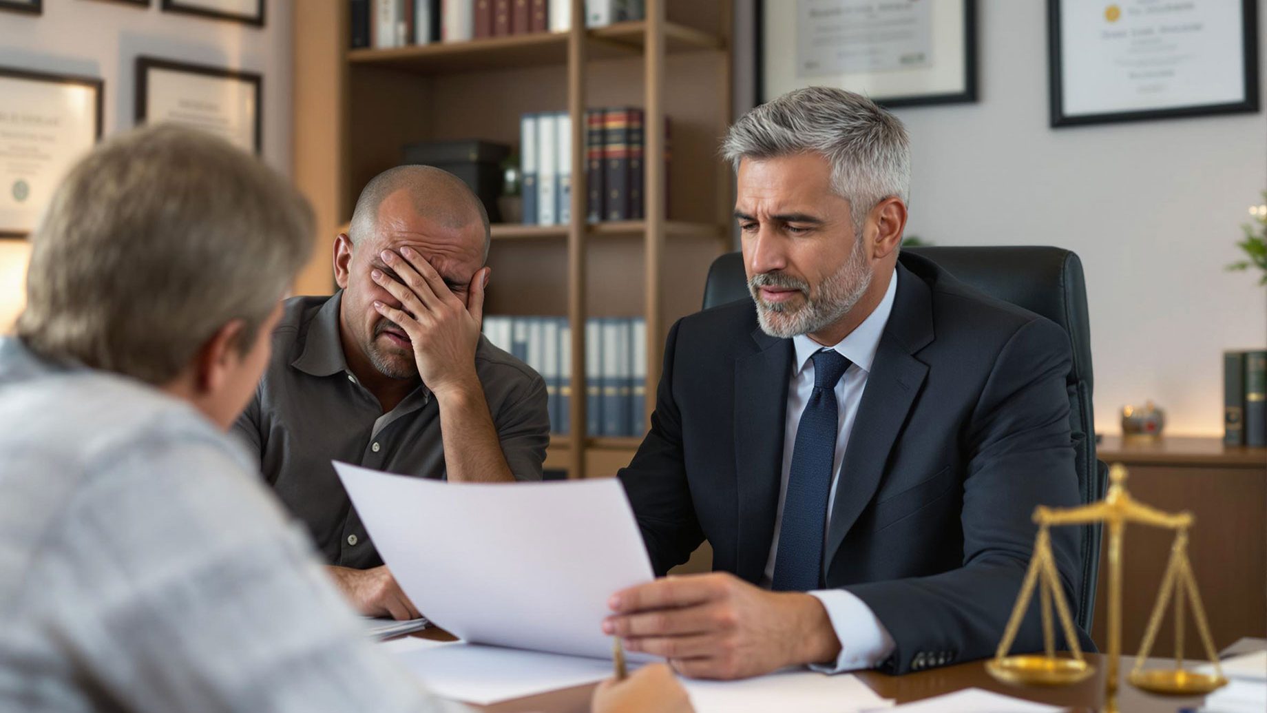 Compassionate Male Lawyer Assisting Clients