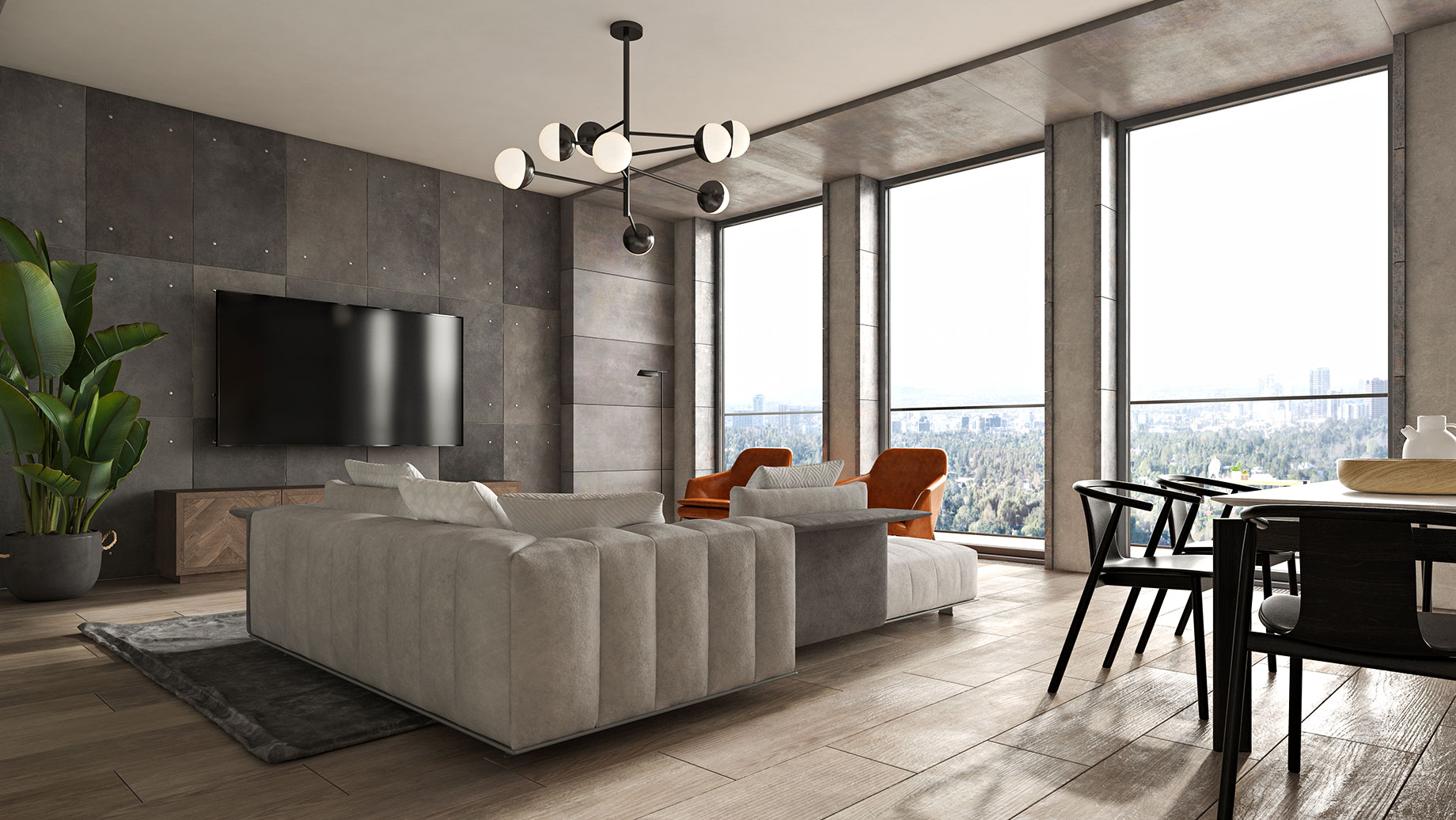 Minimalistic Modern Apartment Interior Design and Architecture