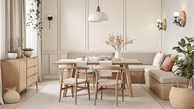 Relaxing, Serene Dining Room Retreat