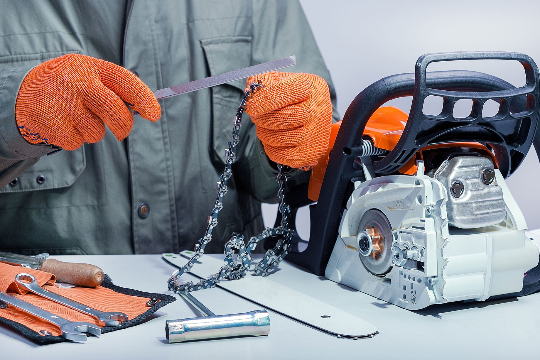 Sharpening Chainsaw Parts