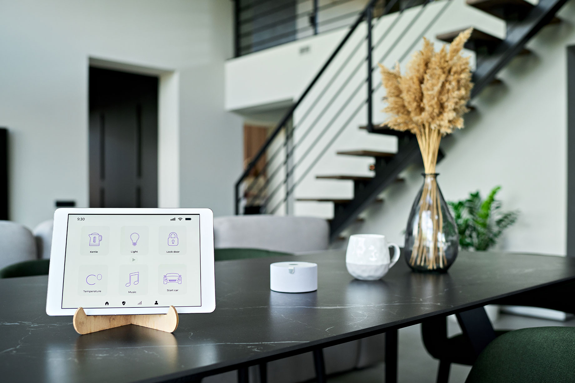 Smart Modern Home with Tablet