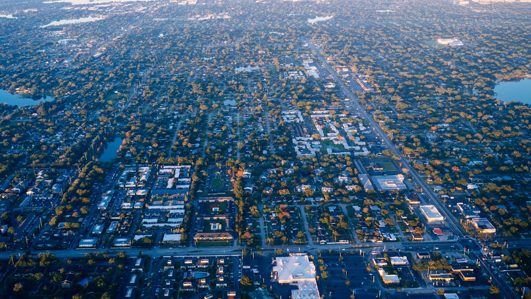 Aerial View of Orlando, Florida, USA
