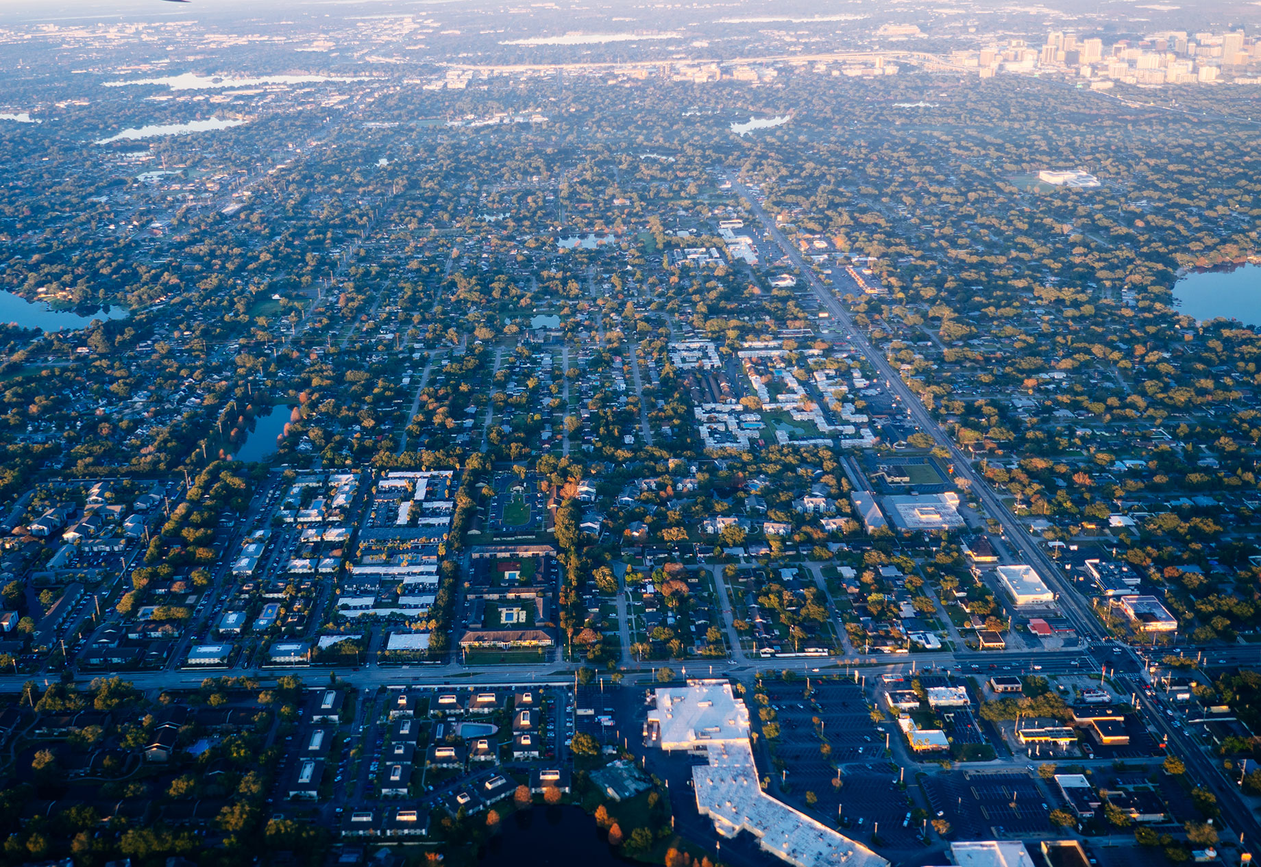 Aerial View of Orlando, Florida, USA