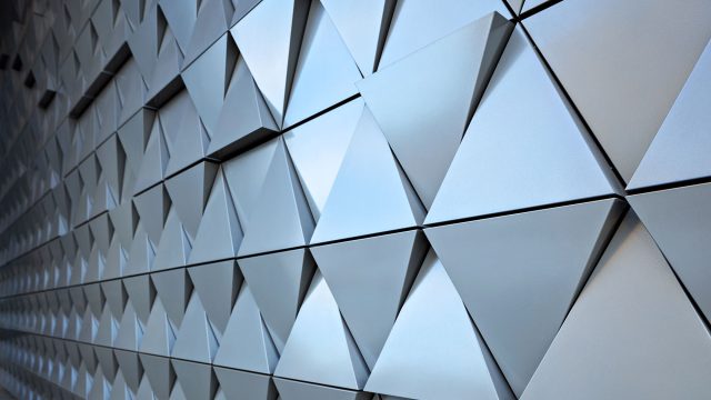 Artistic Aluminium Cladding on a Feature Wall
