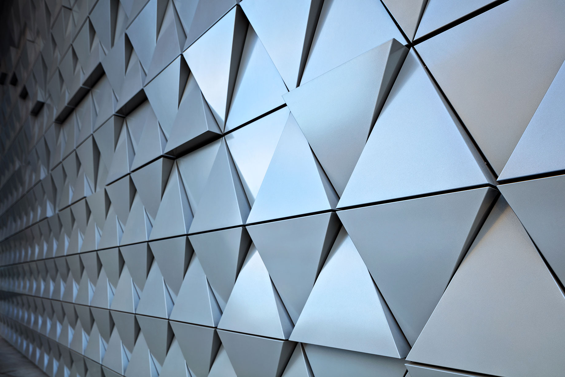 Artistic Aluminium Cladding on a Feature Wall
