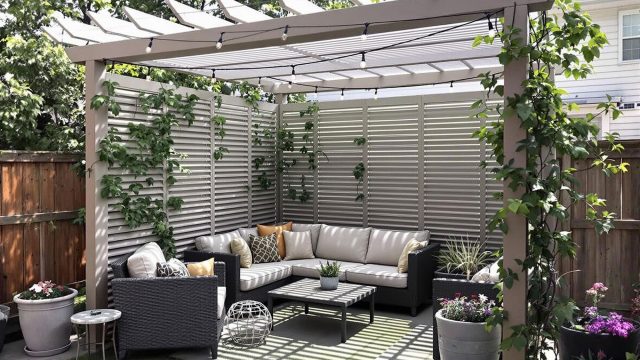 Cozy Corner Pergola Retreat in a Small Backyard