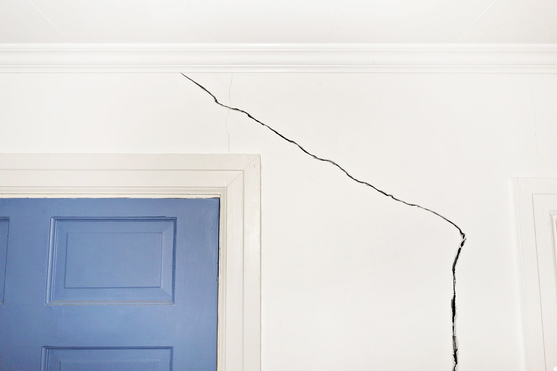 Large Crack in a Wall at Home
