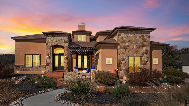Large Single-Family House at Sunset in Reno, Nevada, USA