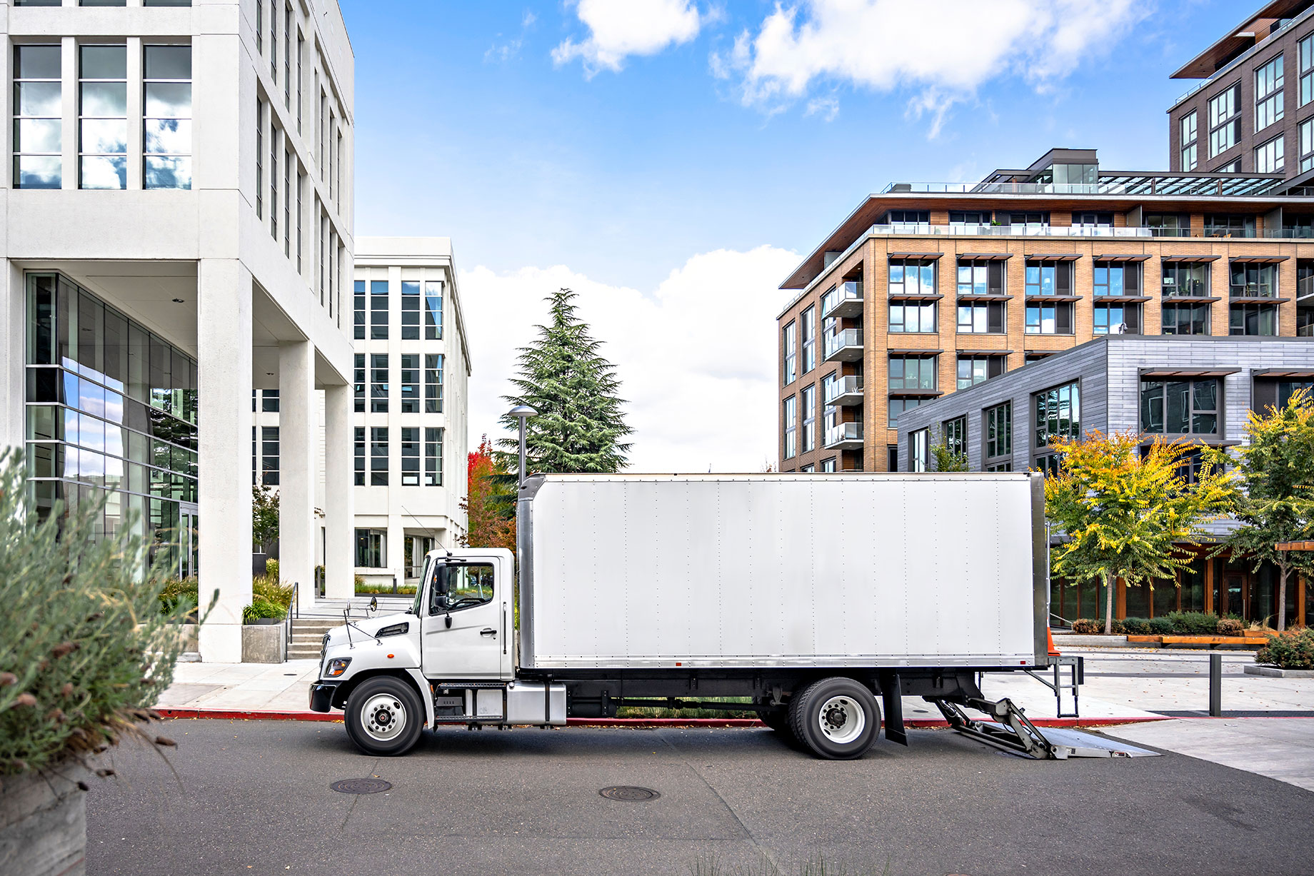 Moving Truck in an Apartment Complex