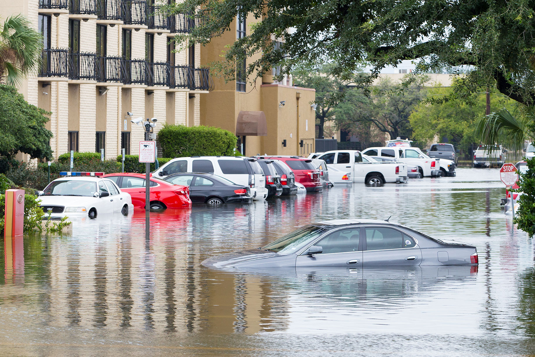 Parking Lot Flooded