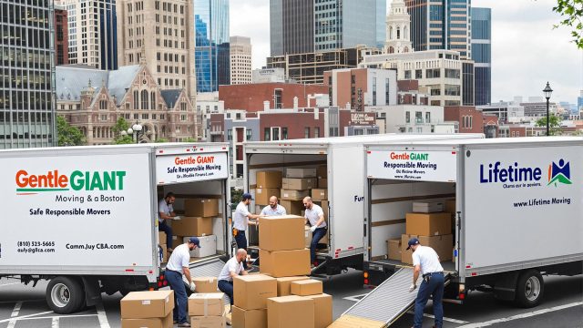 Top Boston Movers in Action: Gentle Giant, Safe Responsible Movers, and Lifetime Moving