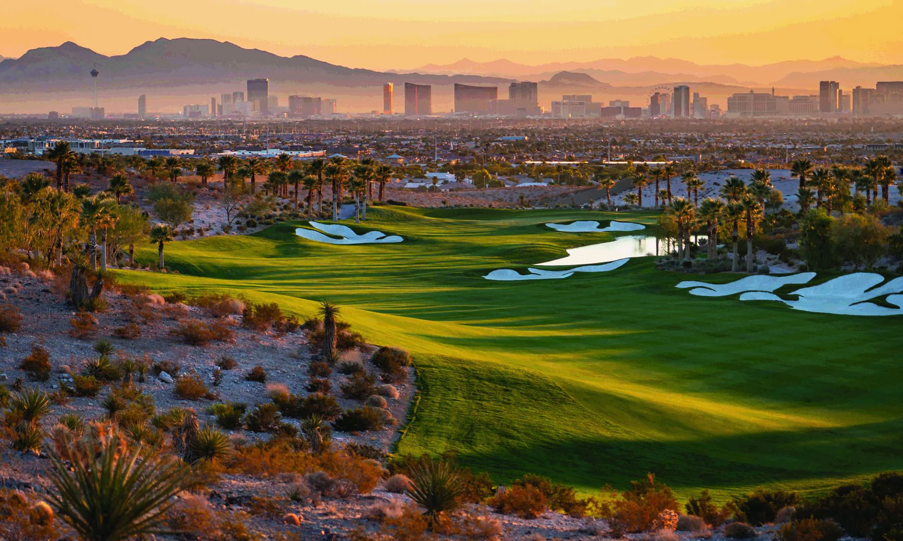 View of The Strip from The Summit Club in Las Vegas, Nevada, USA