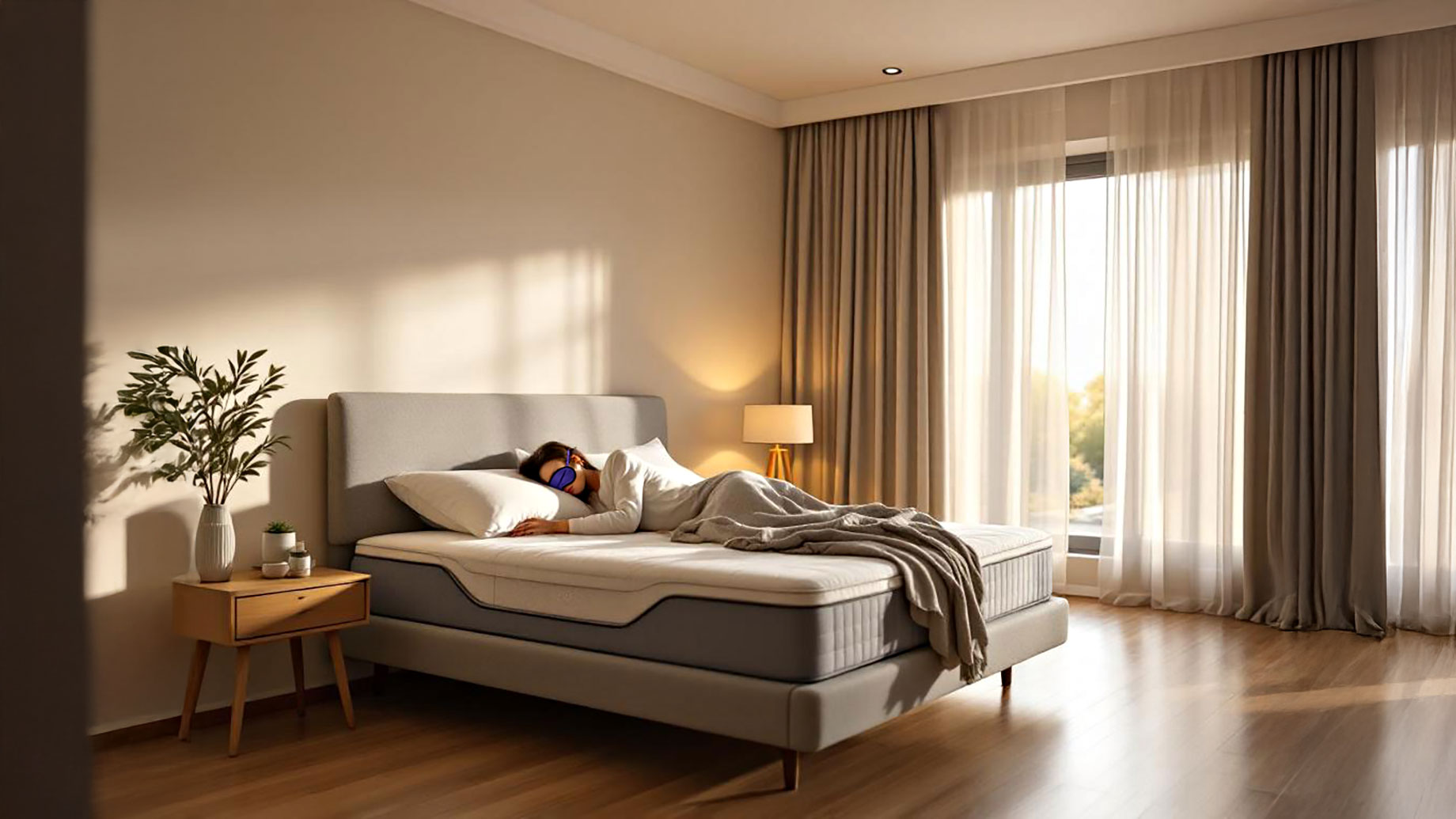 Woman Sleeping on an Orthopaedic Mattress