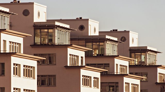 Apartment Buildings with Terraced Rooftop Units