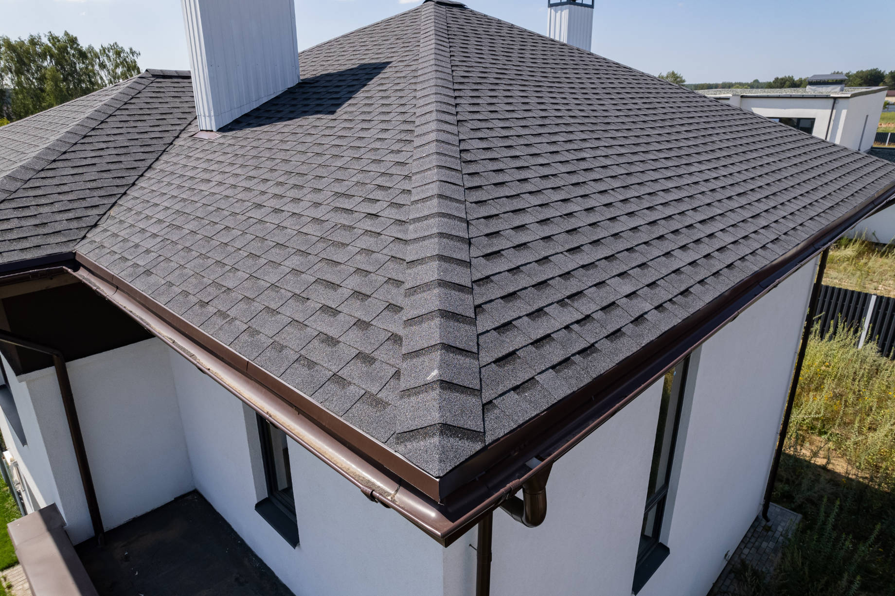 Asphalt Shingles on the Roof a House