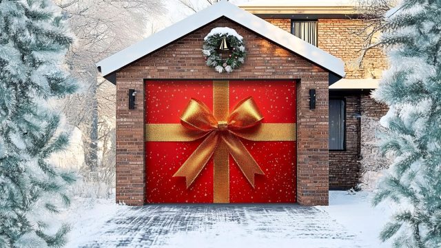 Christmas Garage Door Cover