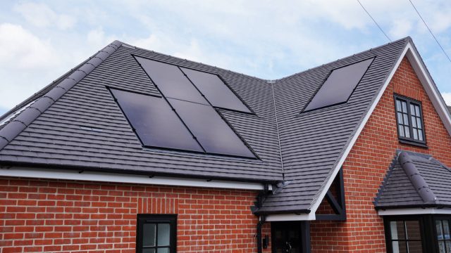Clean New Roof with Solar Panels