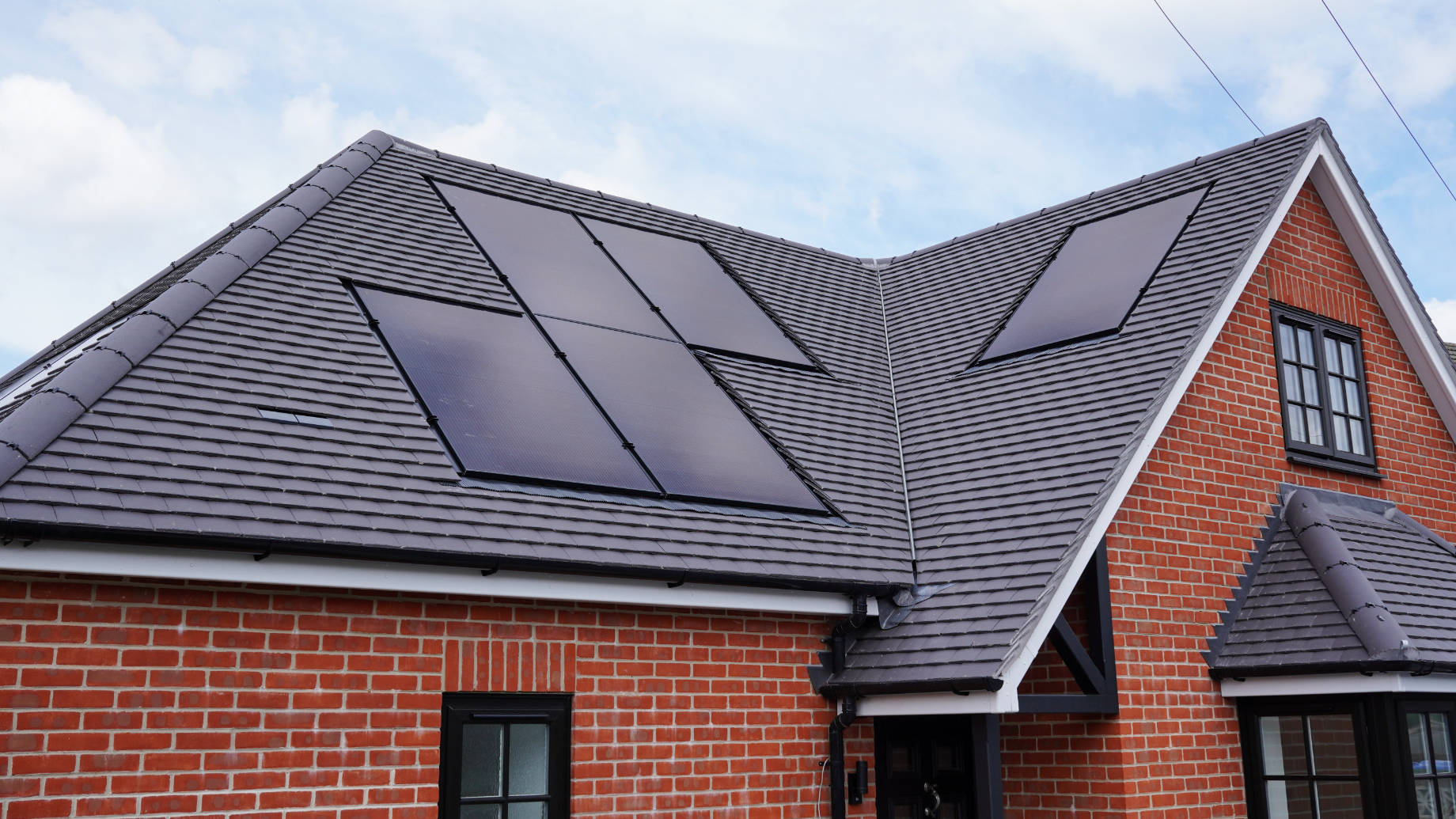 Clean New Roof with Solar Panels