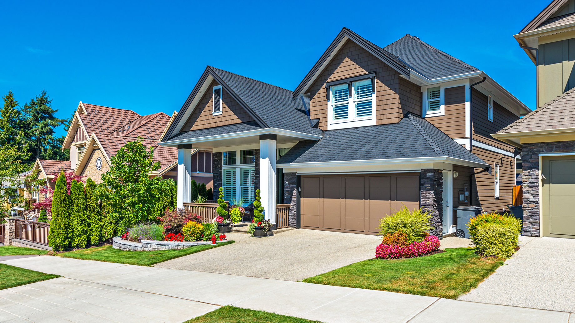 Custom-Made Luxury House with Landscaped Front Yard and Garage in Vancouver, BC, Canada