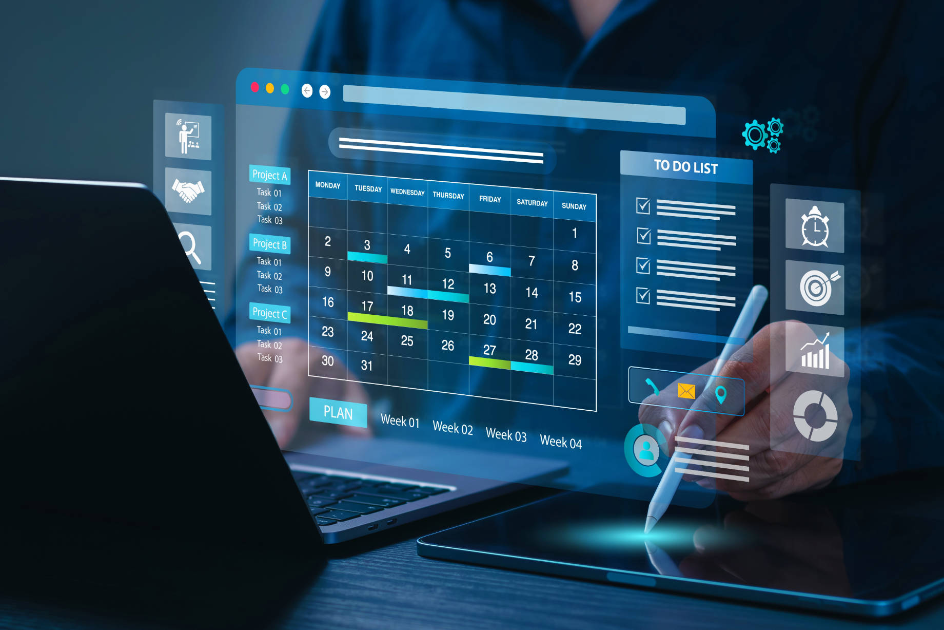 Digital Business Calendar and To-Do Task List