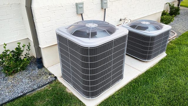 Double AC Unit Outside House