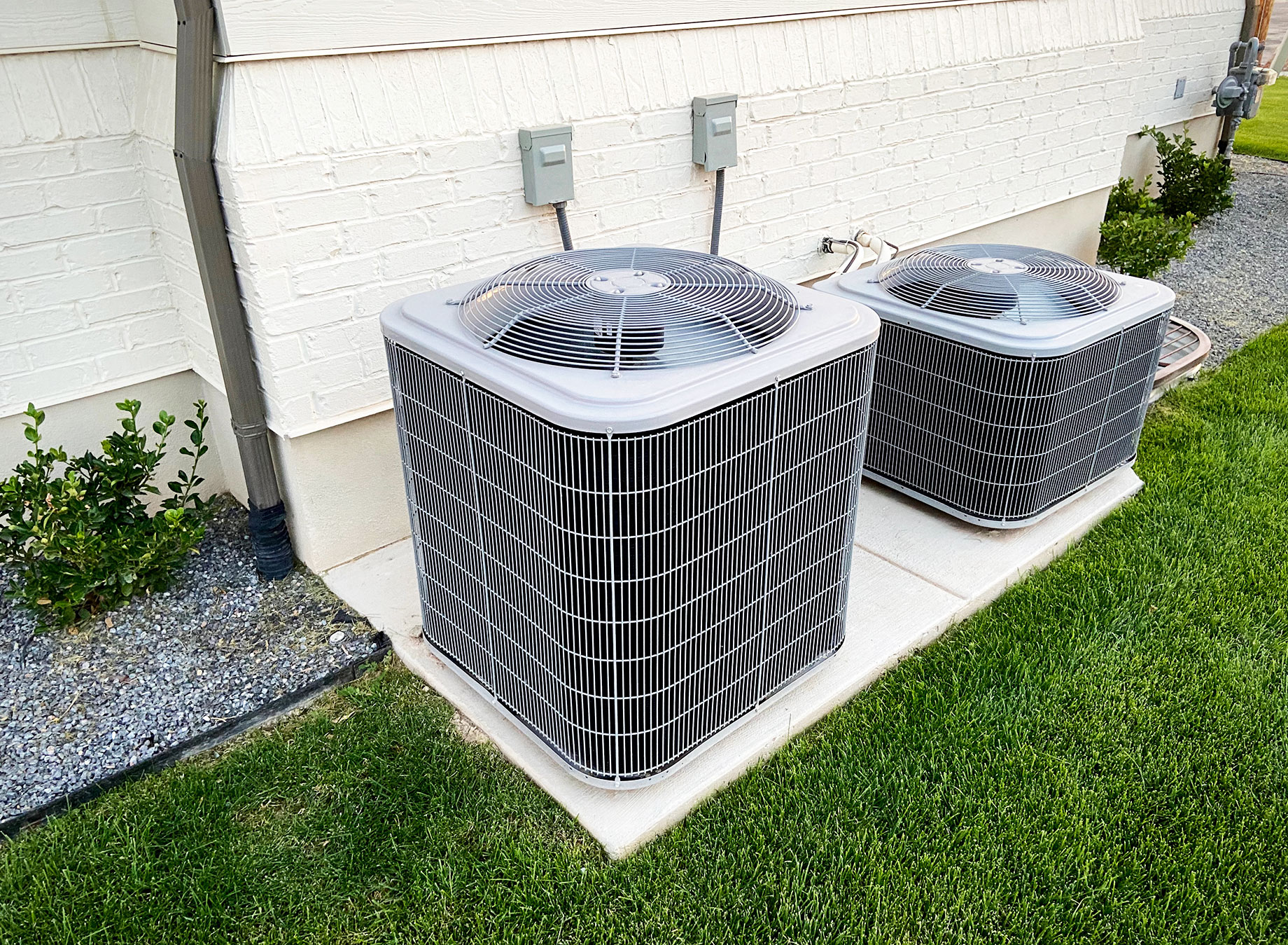 Double AC Unit Outside House