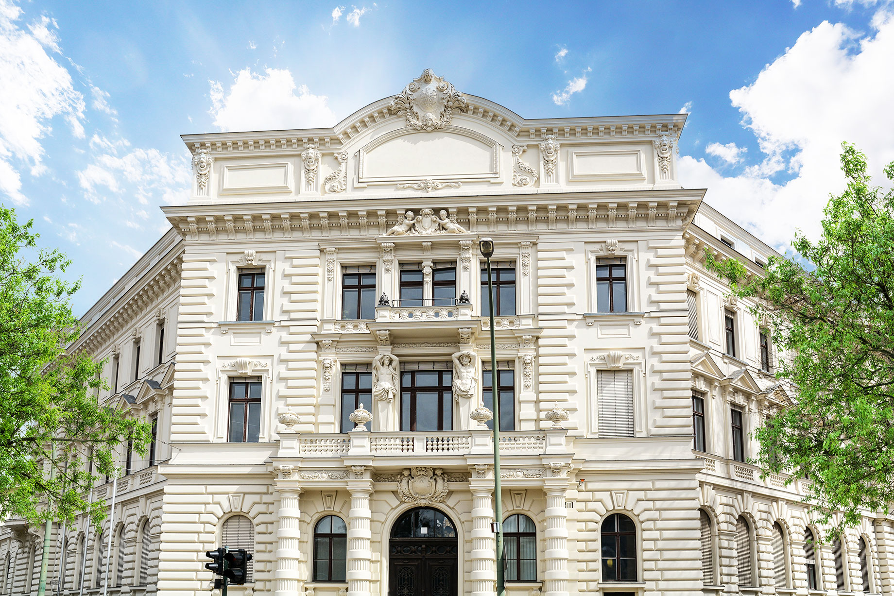 Facade of a Classical European Building