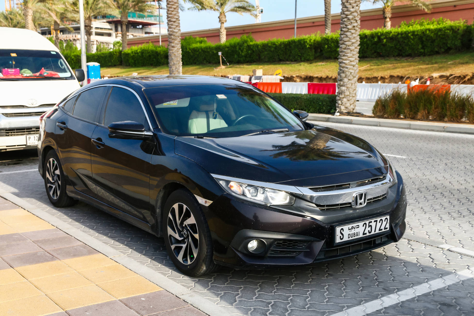 Honda Civic Parked on a Street in Dubai, UAE