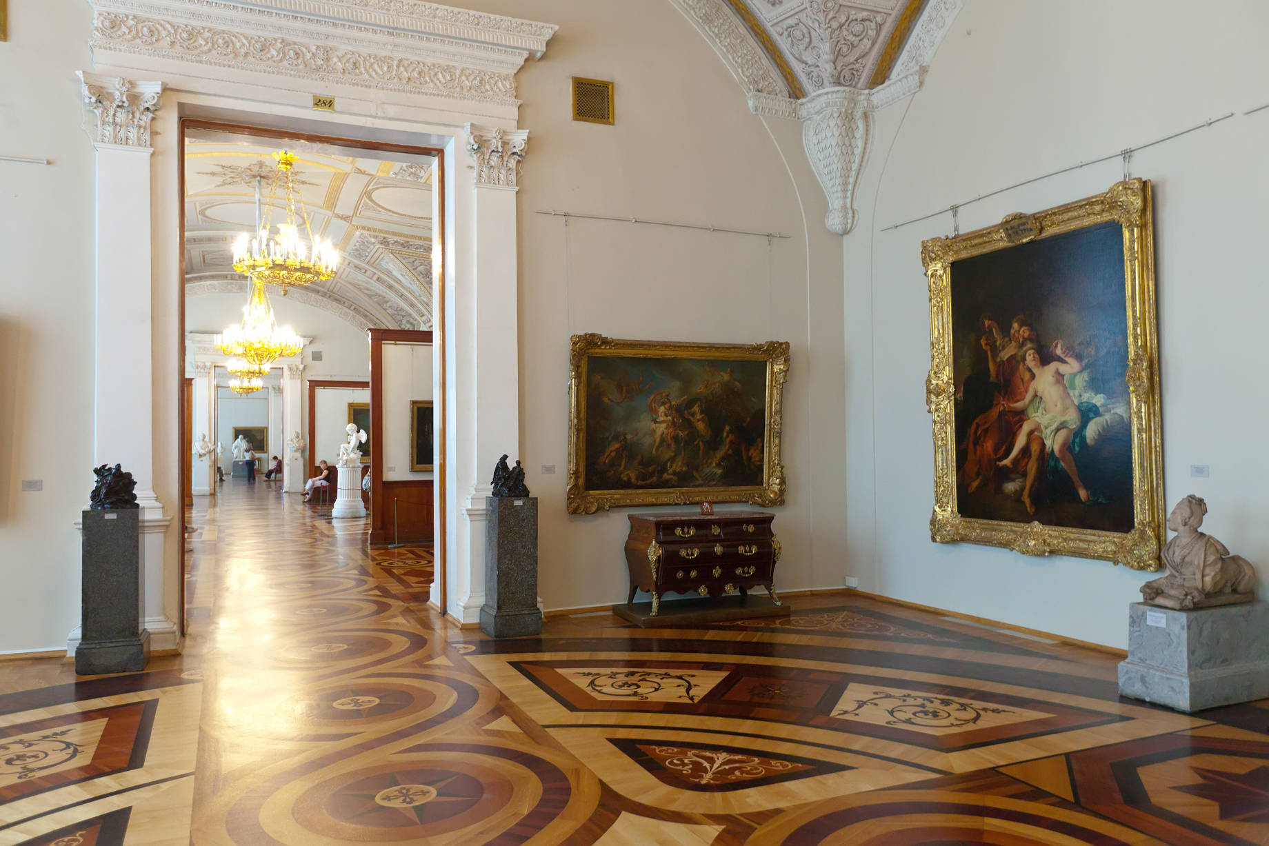 Interior of State Hermitage with a Collection of Art in Saint Petersburg, Russia