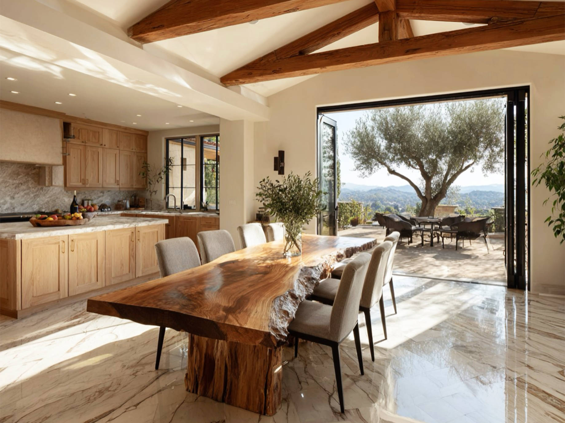 Kitchen with the Warmth of Natural Wood