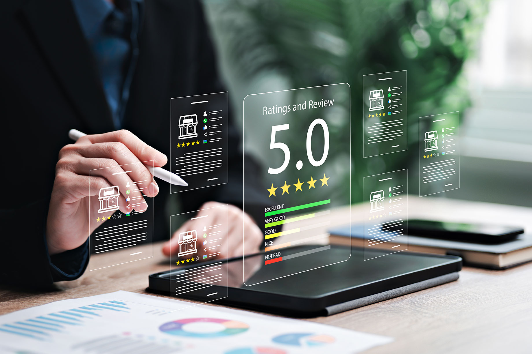 Local SEO AR with Ratings and Reviews