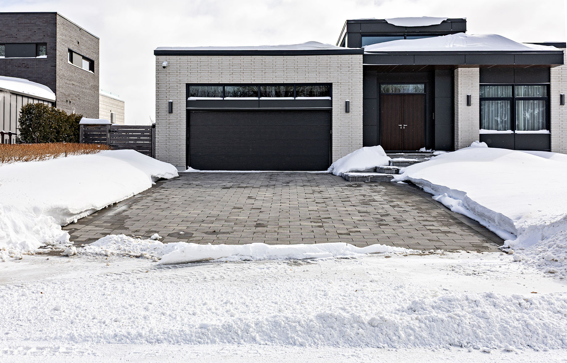 Melted Snow from Heated Driveway in Canada