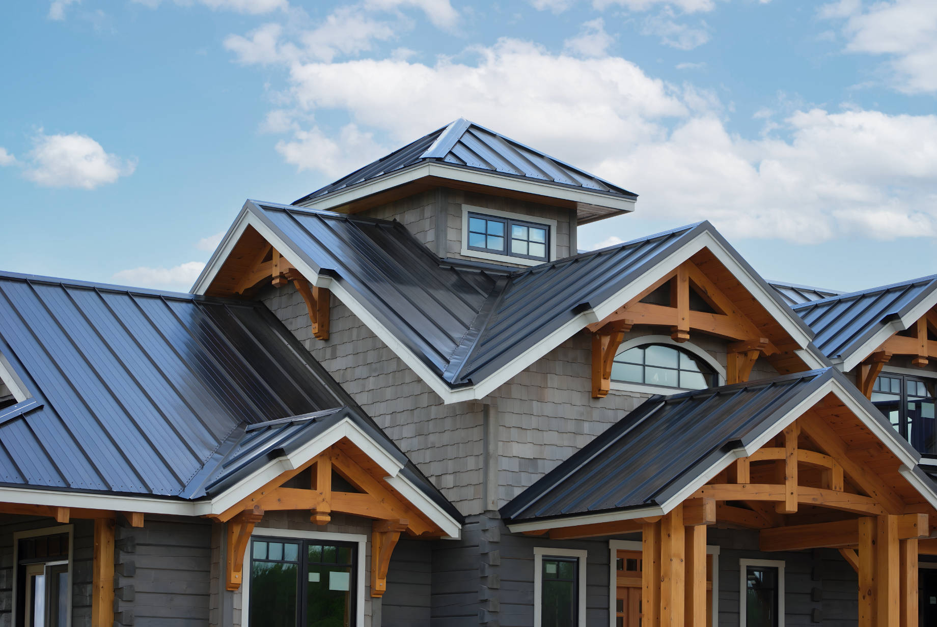 Modern Galvanized Steel Roofing Sheets on a Modern House