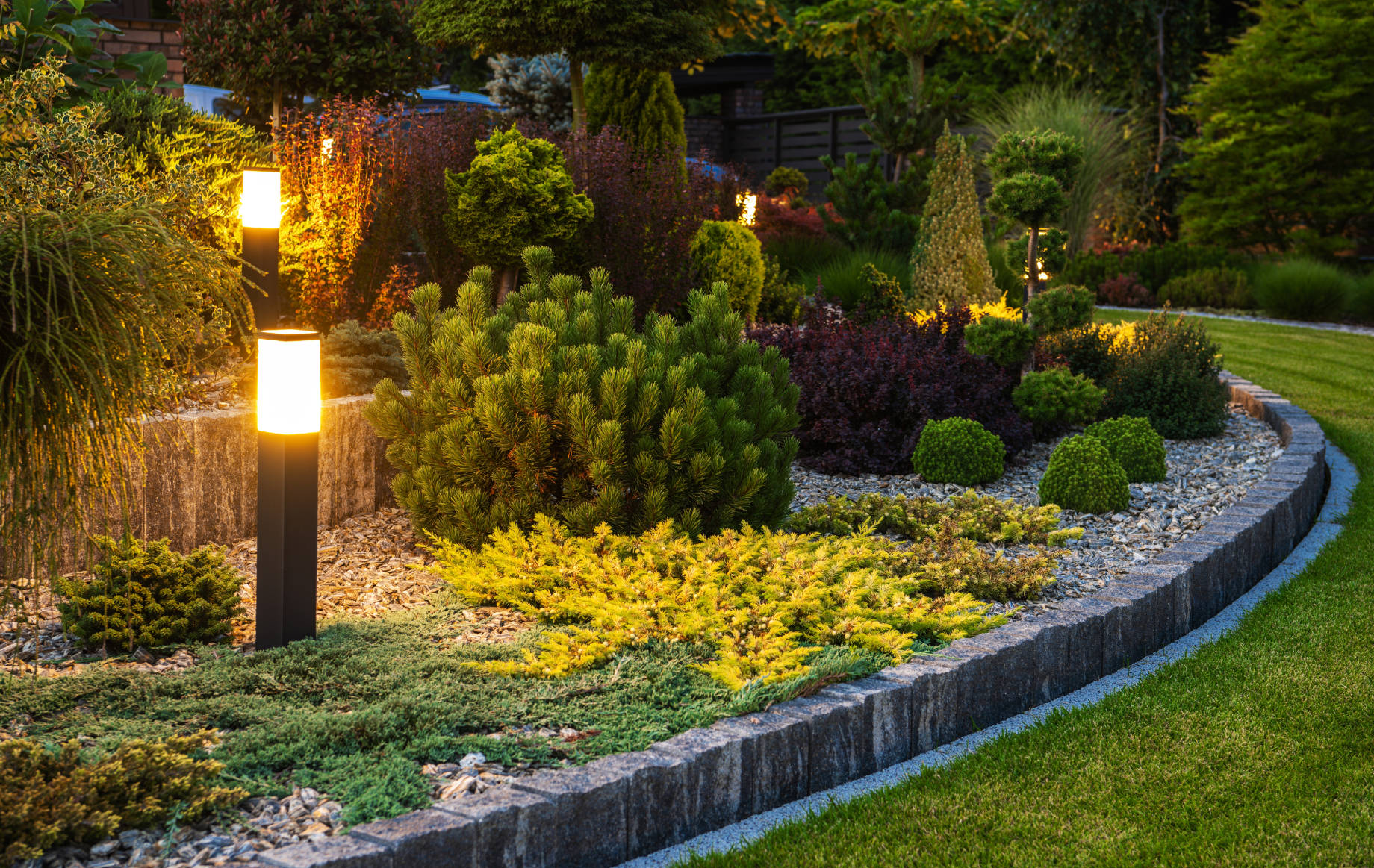 Modern LED Garden Lighting Illuminating the Landscape