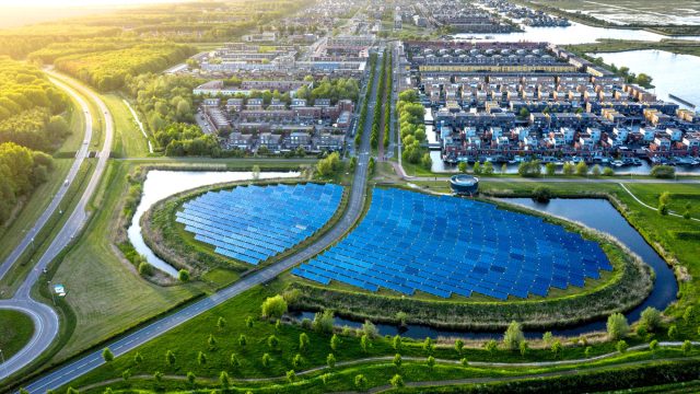 Modern Sustainable Neighbourhood in Almere, The Netherlands