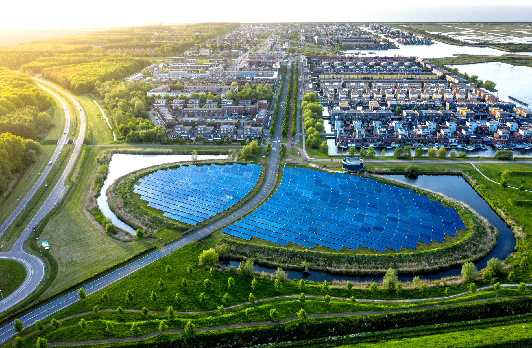 Modern Sustainable Neighbourhood in Almere, The Netherlands