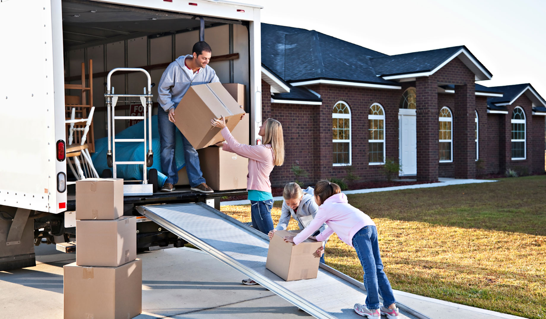 Moving Day for Family with Kids