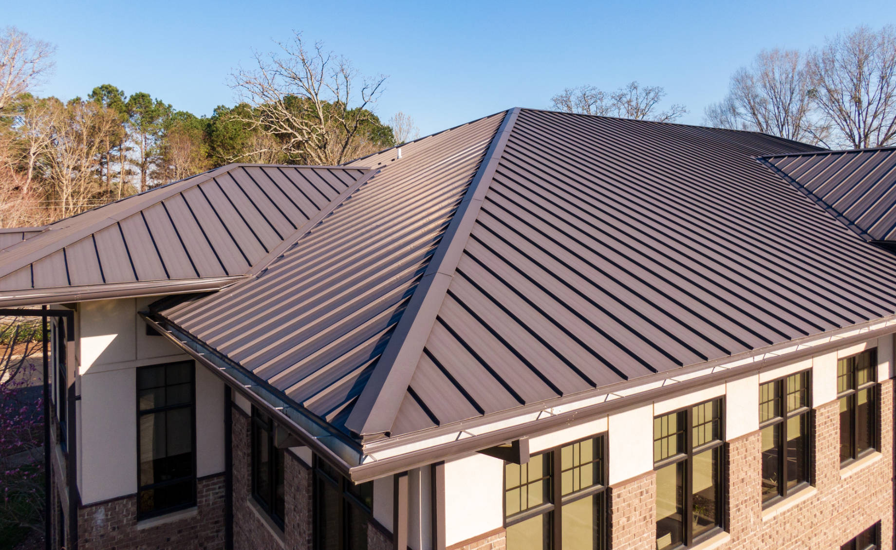 New Metal Roof on a Building