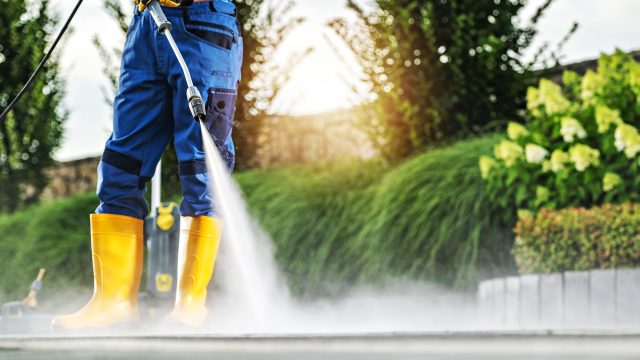 Pressure Washing Property Grounds