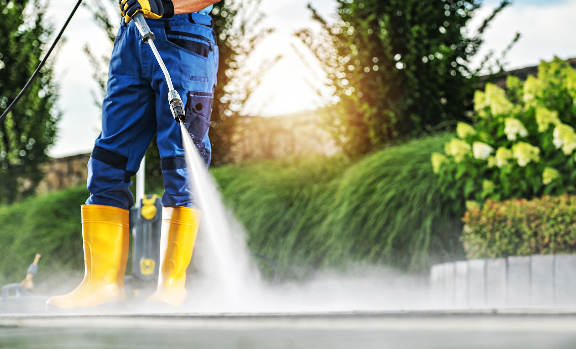 Pressure Washing Property Grounds