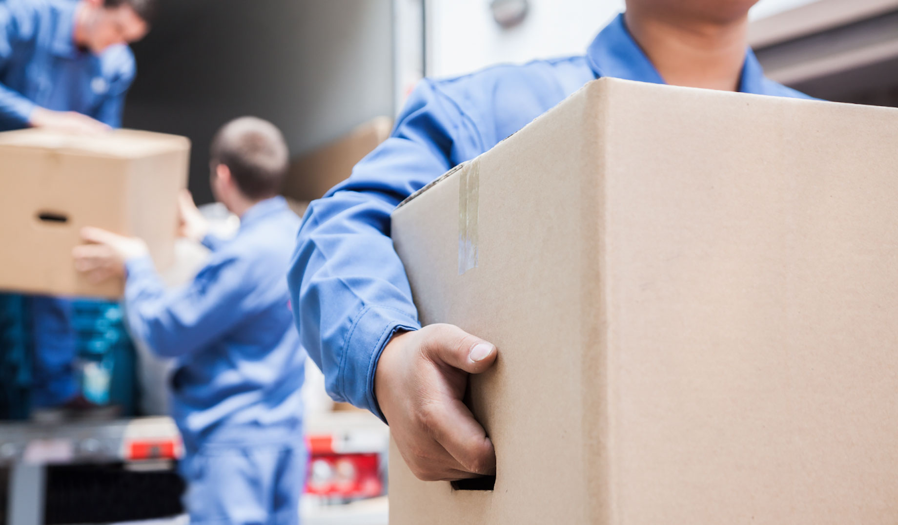Professional Home Movers with Boxes