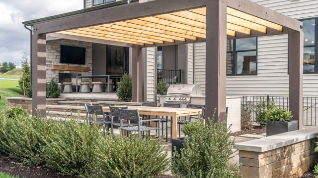 Trendy Outdoor Patio Pergola Shade Structure, Awning and Patio Roof