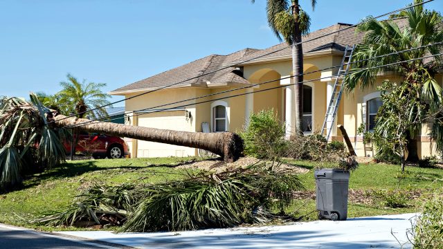 Tropical Storm Damage on Residential Property