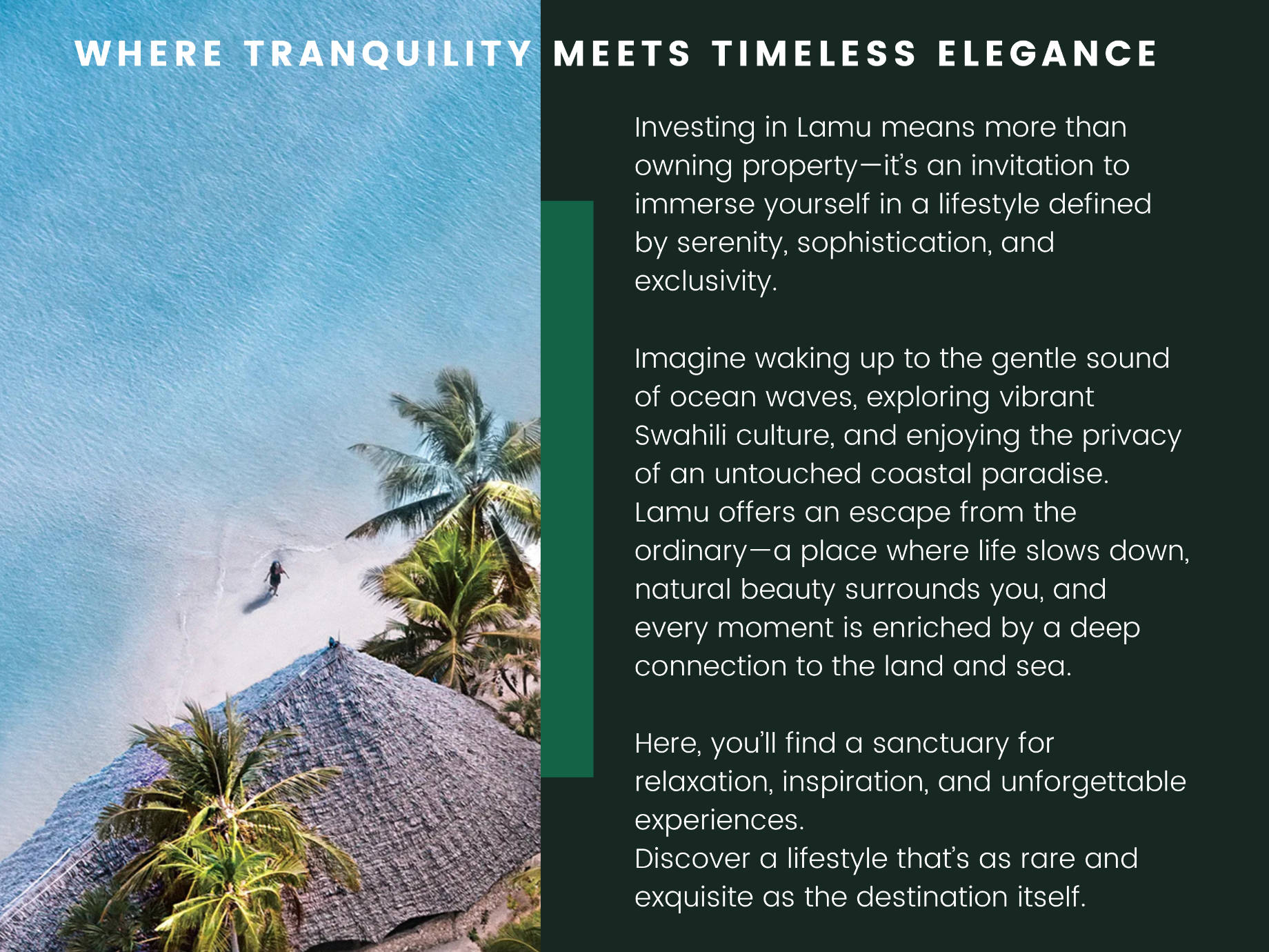 Ultra-Luxury Beachfront Estate Site - Shela, Lamu Island, Kenya - Where Tranquility Meets Timeless Elegance
